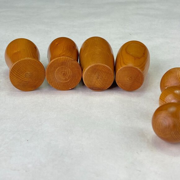 Vintage Wood Bird Figurines Removable Posing Heads Set of 4 - Picture 8 of 10